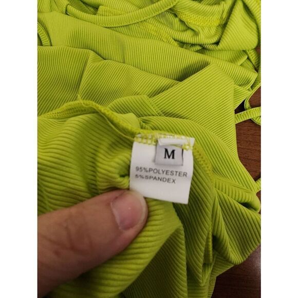 Belle MEDIUM Green Women's Sexy Halter Neck Hollow Out Maxi Dress Y2K Cutout Wai - Picture 10 of 10